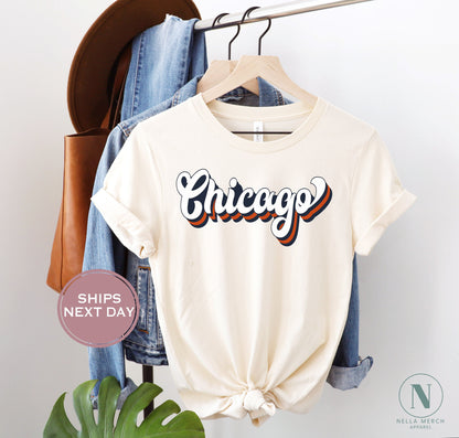 Retro Chicago Football Shirt, Vintage Chicago Football Shirt, Chicago Football Women Shirt, Chicago Football Toddler Shirt