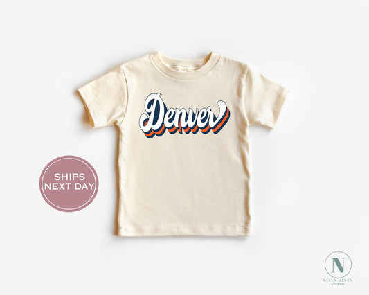 Denver Football Shirt, Retro Denver Football Shirt, Vintage Denver Women Shirt, Denver Toddler Shirt