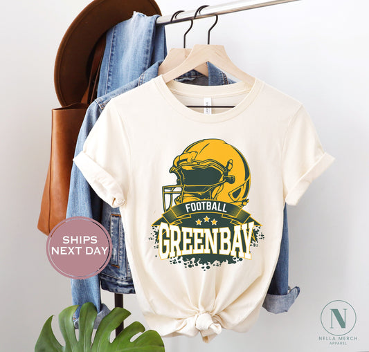 Green Bay Football Shirt, Retro Green Bay Football, Vintage Green Bay Football Shirt, Green Bay Women Shirt, Green Bay Toddler Shirt
