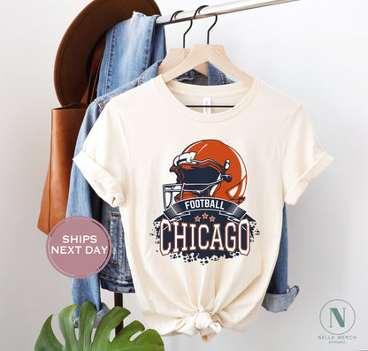 Retro Chicago Football Shirt, Vintage Chicago Football Shirt, Chicago Football Women Shirt, Chicago Football Toddler Shirt