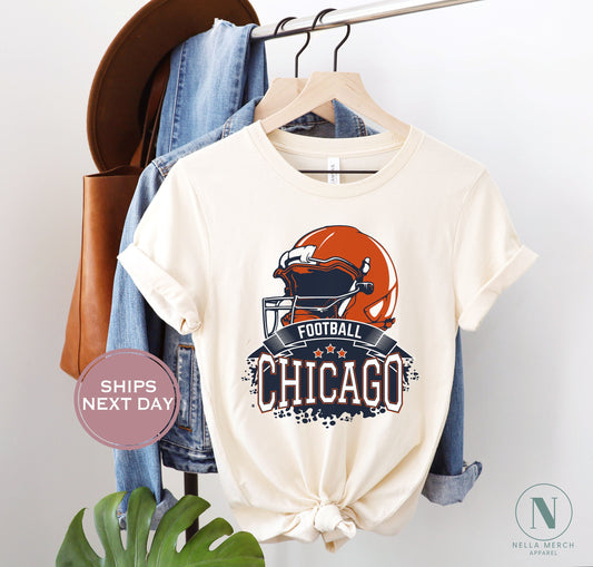 Retro Chicago Football Shirt, Vintage Chicago Football Shirt, Chicago Football Women Shirt, Chicago Football Toddler Shirt