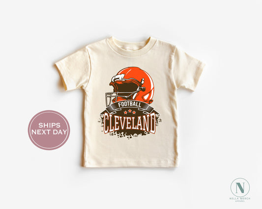 Cleveland Football Shirt, Retro Cleveland Football Shirt, Vintage Cleveland Women Shirt, Cleveland Toddler Shirt