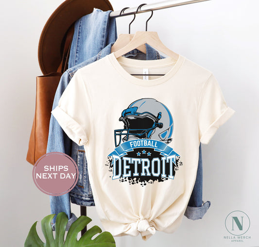 Retro Detroit Football Shirt, Vintage Detroit Football Shirt, Detroit Football Women Shirt, Detroit Michigan Football Toddler Shirt