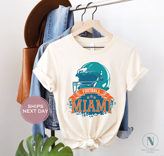 Miami Football Shirt, Vintage Miami Football Shirt, Retro Miami Football Women Shirt, Miami Florida Football Toddler Shirt