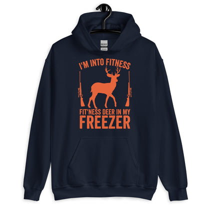 Im into fitness fitness deer in my freezer Hoodie, hunter hoodie, hunting hoodie, gift for hunter, deer hunting hoodie, buck hoodie