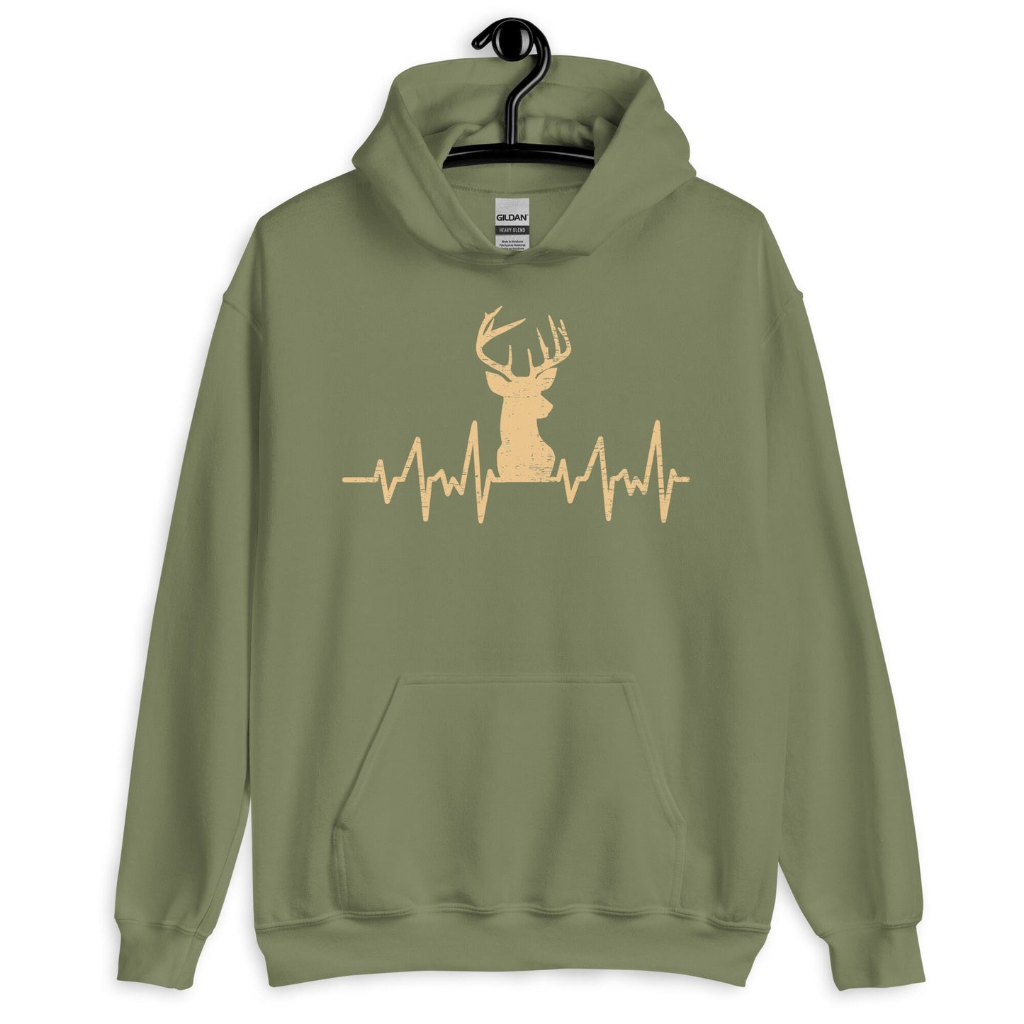 Deer hunting hoodie, Buck pulse Hoodie, buck hunting shirt, gift for hunter for boyfriend, hunting gifts for men