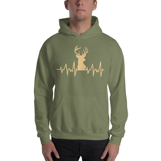 Deer hunting hoodie, Buck pulse Hoodie, buck hunting shirt, gift for hunter for boyfriend, hunting gifts for men