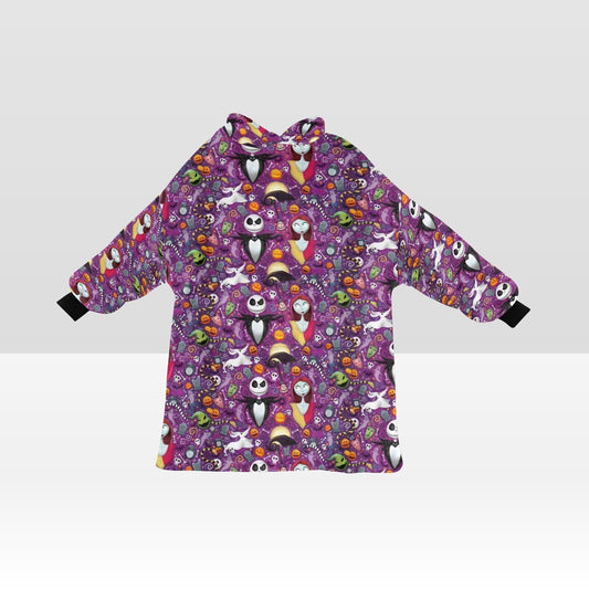 Jack and Sally nightmare before Christmas hooded Blanket Hoodie oversize winter