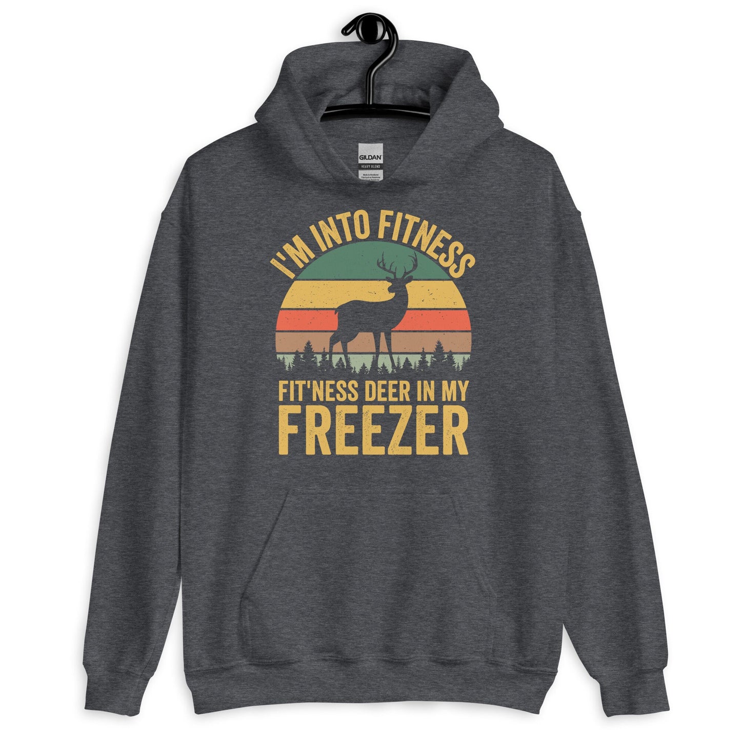 Im into fitness deer in my freezer Hoodie, deer hunting hoodie, hunting hoodies for men, funny hunting hoodie, gift for hunter