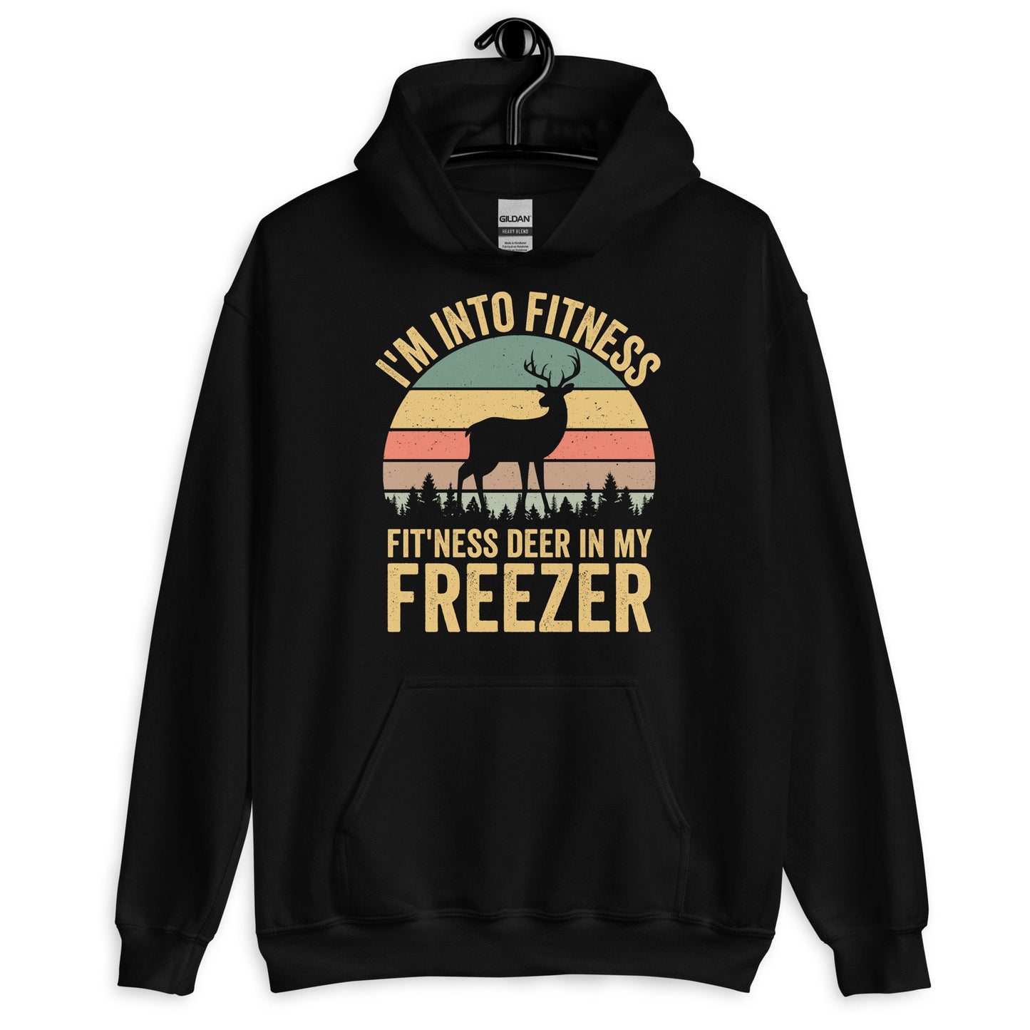 Im into fitness deer in my freezer Hoodie, deer hunting hoodie, hunting hoodies for men, funny hunting hoodie, gift for hunter