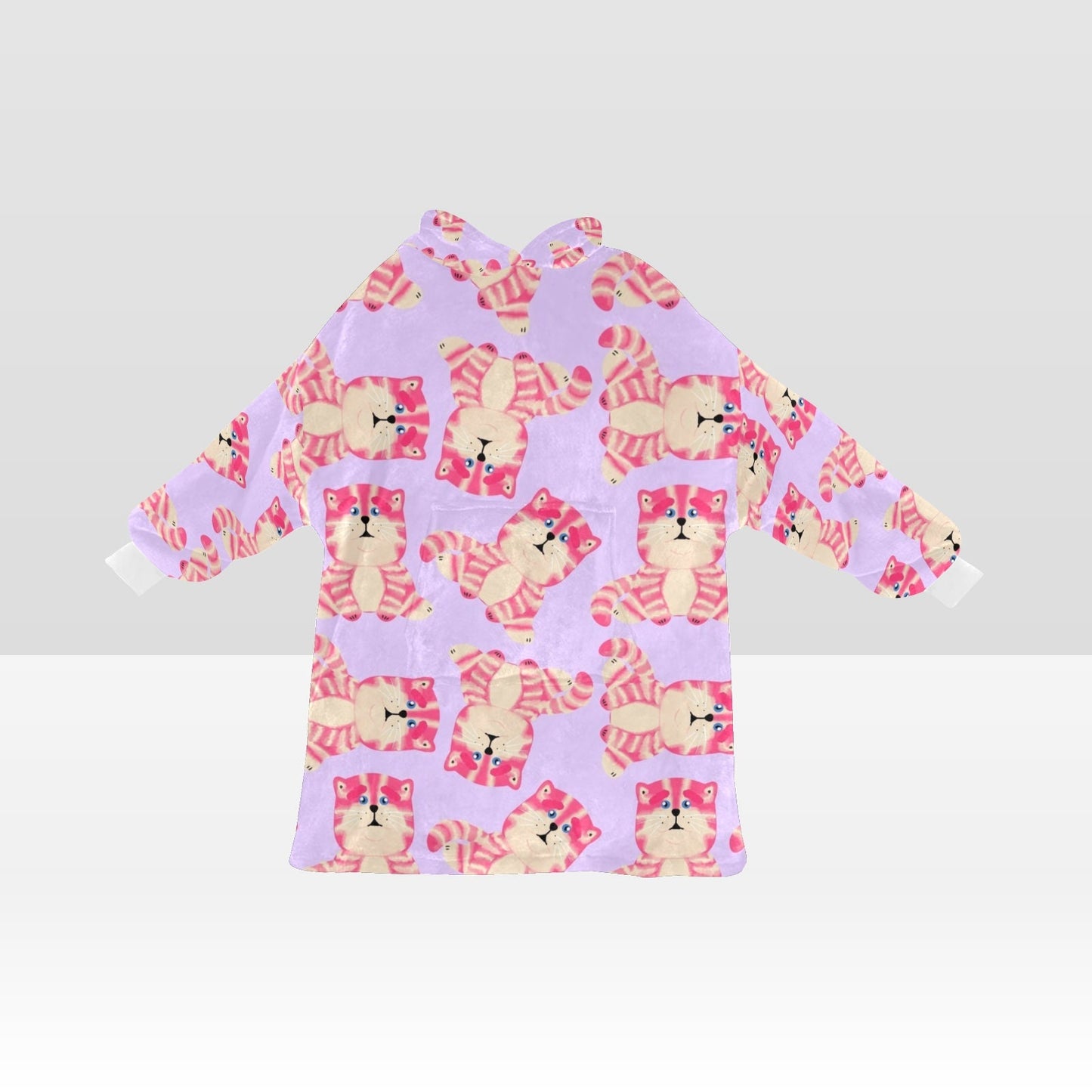 Bagpuss cat inspired hooded Blanket Hoodie oversize winter