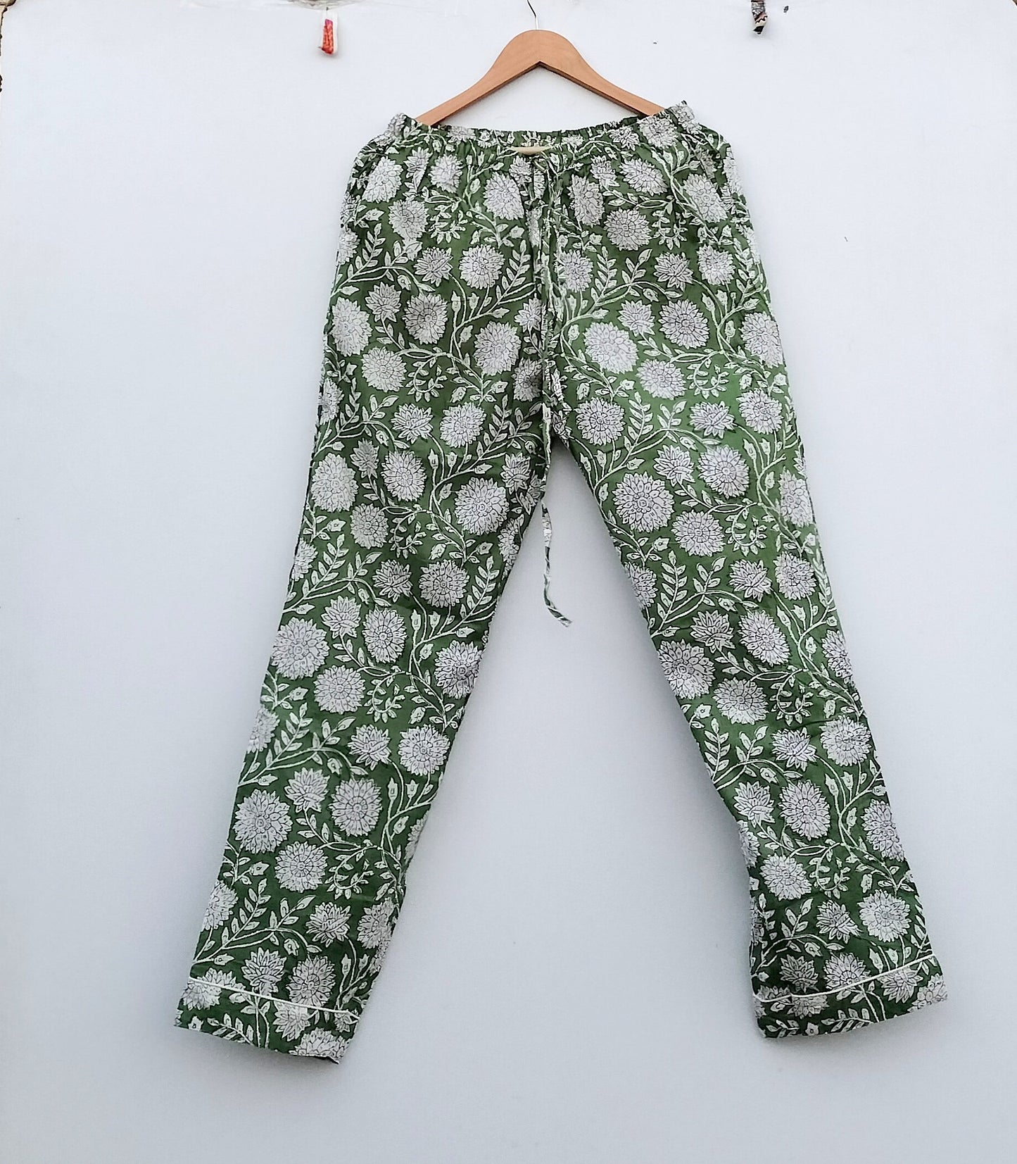 Indian PJ Set,100% Cotton Block Print Pajama Set, Night Wear, Bridesmaid Pajama Set, Womens pajamas Set Cotton Pants Shirt sets,Summer Dress
