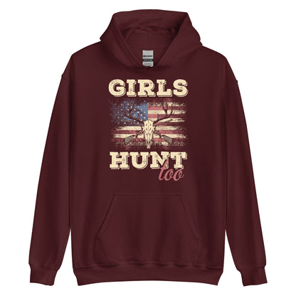 hunting hoodie for woman, Girls hunt too, deer hunting, hunting wife, hunting season