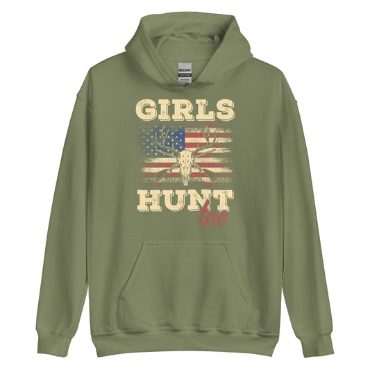 hunting hoodie for woman, Girls hunt too, deer hunting, hunting wife, hunting season