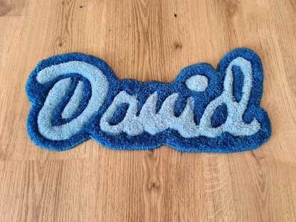Custom Name Handmade Tufted Rug, Personalized Unique Gift for Best Friend Birthday