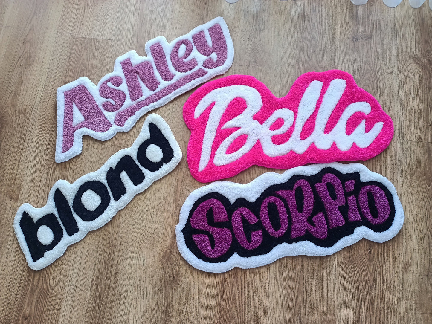 Custom Name Handmade Tufted Rug, Personalized Unique Gift for Best Friend Birthday