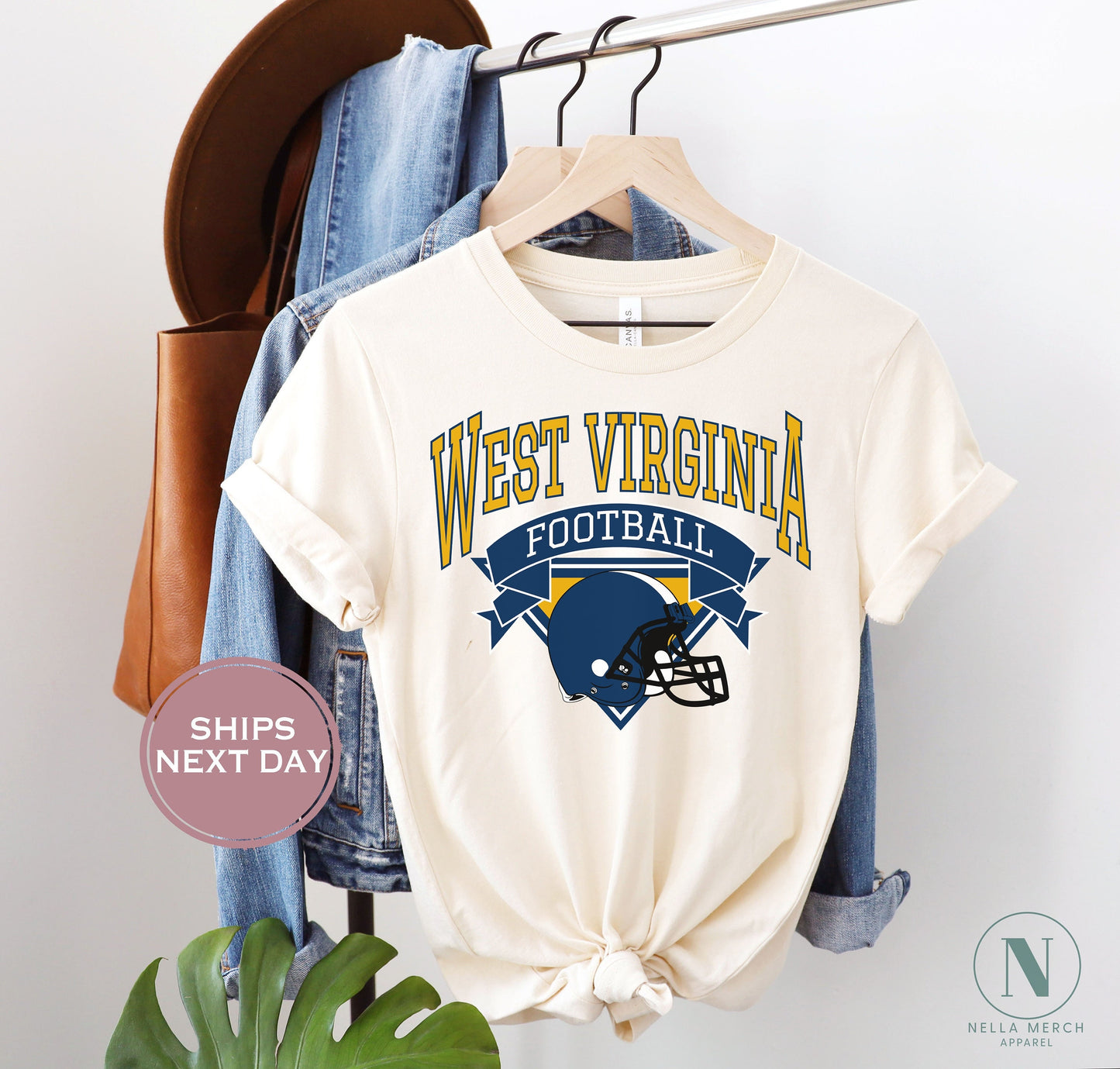 Retro West Virginia Football Shirt, Vintage West Virginia Football Tee, Morgantown West Virginia T-Shirt, College Football Shirt