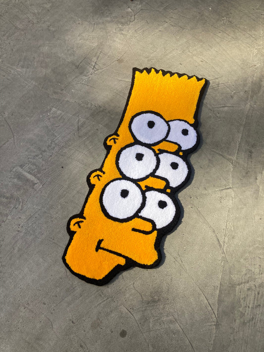 Handmade Tufted Rug with Cute Cartoon-Inspired Creature – Custom Colorful Decor – Ideal Gift for Anime & Game Enthusiasts