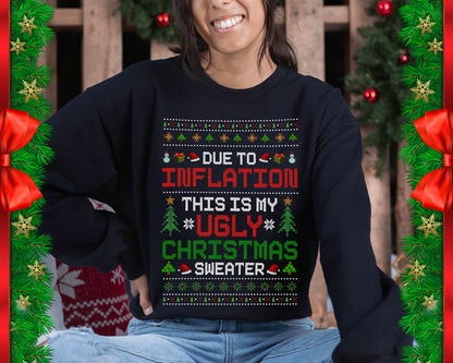 Funny Ugly Christmas Women Plus Size Christmas Sweatshirt Holiday Pajamas Christmas Gifts 2022 Crew Neck Sweatshirt Holiday Apparel