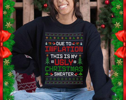 Funny Ugly Christmas Women Plus Size Christmas Sweatshirt Holiday Pajamas Christmas Gifts 2022 Crew Neck Sweatshirt Holiday Apparel