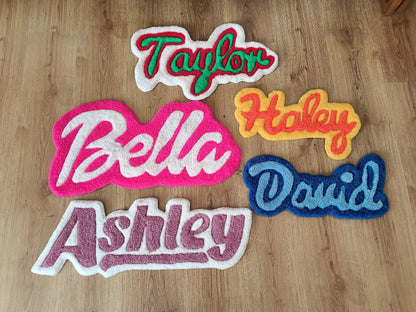 Custom Name Handmade Tufted Rug, Personalized Unique Gift for Best Friend Birthday