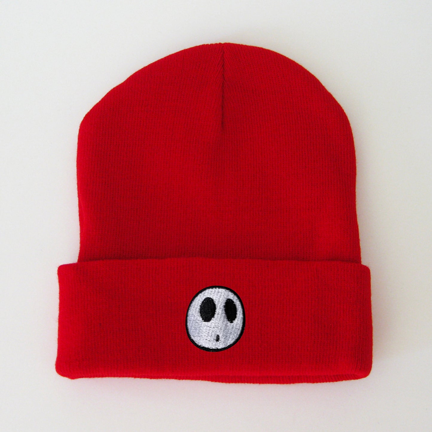 Shy Guy Face Embroidered Beanie Halloween Beanie Winter Beanie
