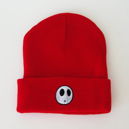 Shy Guy Face Embroidered Beanie Halloween Beanie Winter Beanie