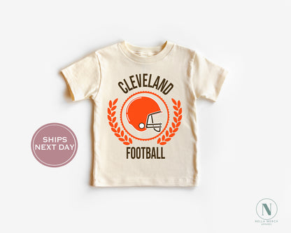 Cleveland Football Shirt, Retro Cleveland Football Shirt, Vintage Cleveland Women Shirt, Cleveland Heart Toddler Shirt