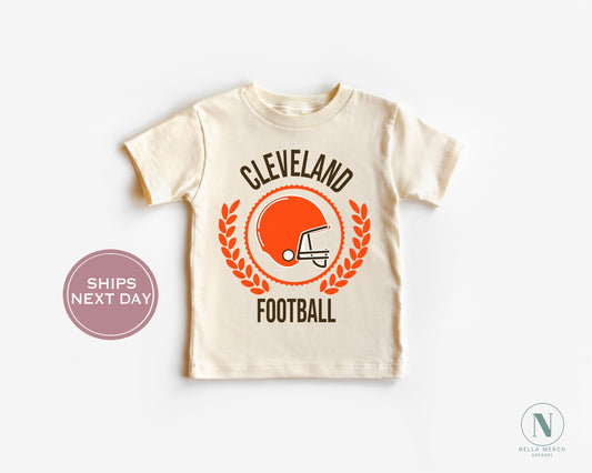 Cleveland Football Shirt, Retro Cleveland Football Shirt, Vintage Cleveland Women Shirt, Cleveland Heart Toddler Shirt