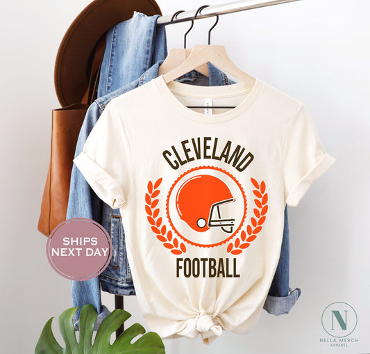 Cleveland Football Shirt, Retro Cleveland Football Shirt, Vintage Cleveland Women Shirt, Cleveland Heart Toddler Shirt