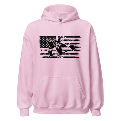 Duck hunting Hoodie, duck hunting gift, hunting gift for men, American flag hunting, goose hunting