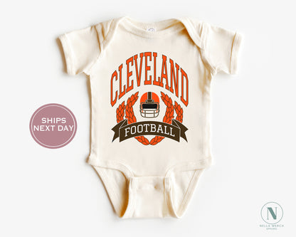Cleveland Football Shirt, Retro Cleveland Football Shirt, Vintage Cleveland Women Shirt, Cleveland Toddler Shirt