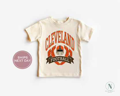 Cleveland Football Shirt, Retro Cleveland Football Shirt, Vintage Cleveland Women Shirt, Cleveland Toddler Shirt