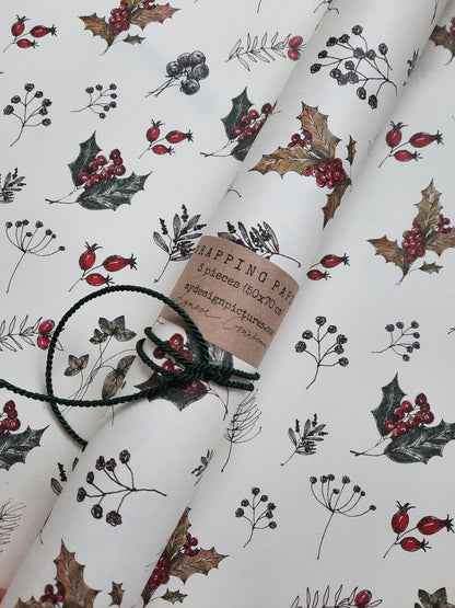 Christmas floral Wrapping paper, Christmas Gift Wrap, Christmas, Christmas Gift Warp, Xmas Wrapping paper, gift paper, for Christmas present