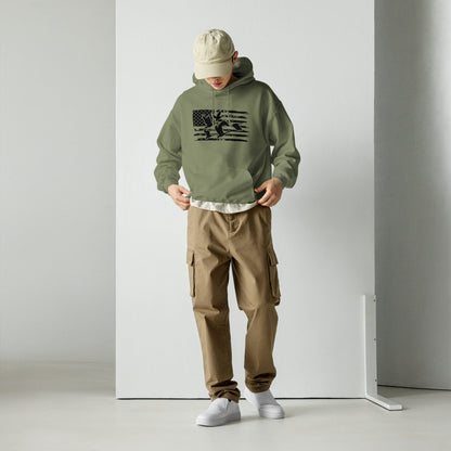 Duck hunting Hoodie, duck hunting gift, hunting gift for men, American flag hunting, goose hunting