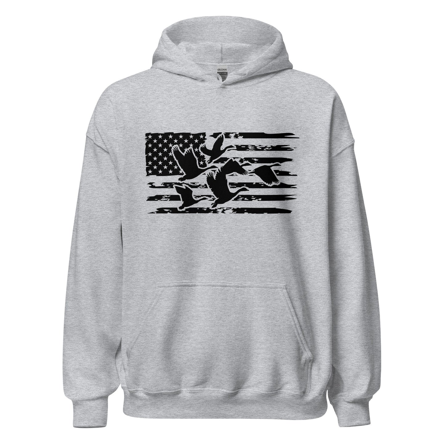 Duck hunting Hoodie, duck hunting gift, hunting gift for men, American flag hunting, goose hunting