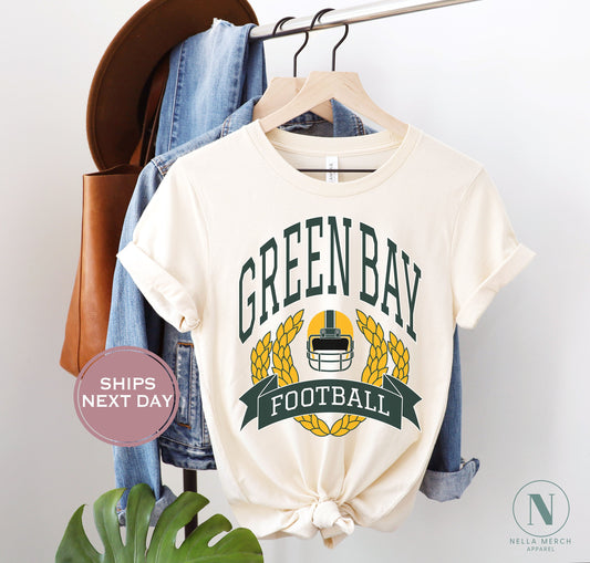 Throwback Green Bay Football Shirt, Retro Green Bay Football, Vintage Green Bay Shirt, Green Bay Women Shirt, Green Bay Toddler Shirt