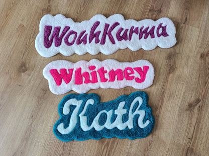 Pink Bella Style Custom Name for Girls Handmade Tufted Rug