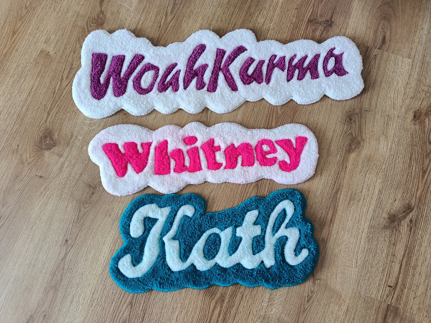 Pink Bella Style Custom Name for Girls Handmade Tufted Rug