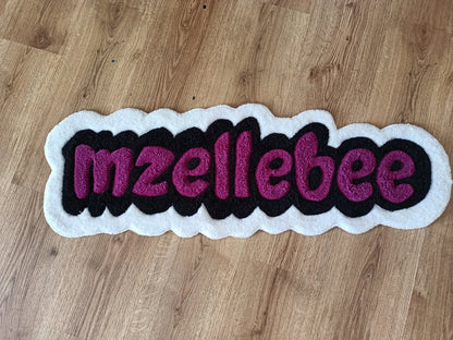 Pink Bella Style Custom Name for Girls Handmade Tufted Rug