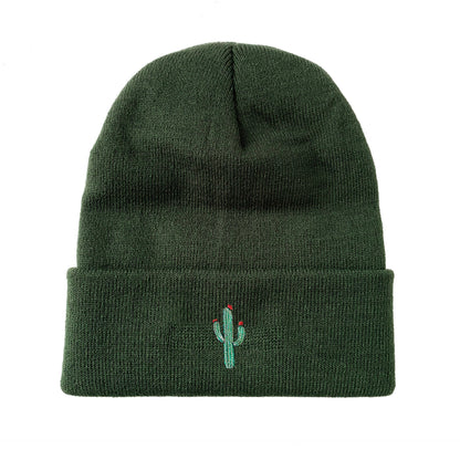 Cactus Embroidered Beanie Winter Hat