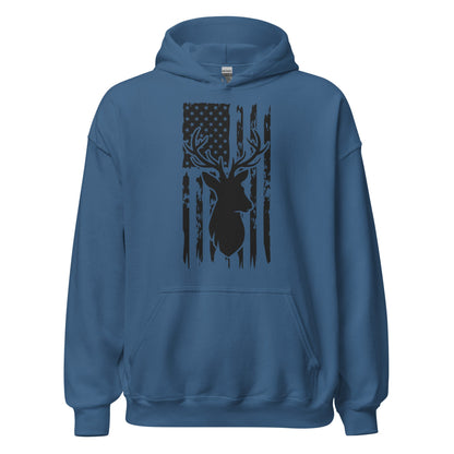Deer American flag hoodie, hunting hoodie, deer hunting hoodie, buck hunting hoodie, hunting gifts for men