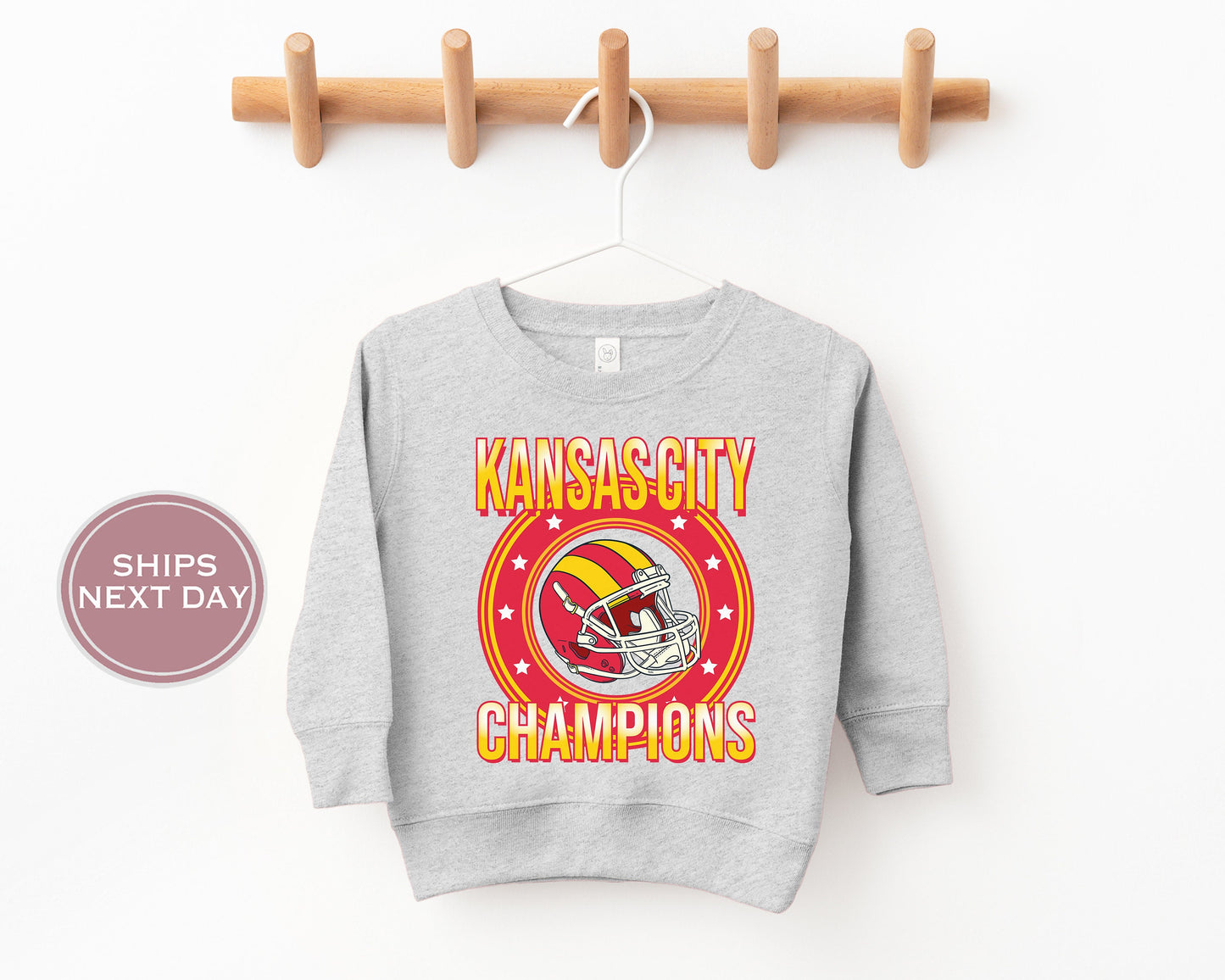 Kansas City Football Sweatshirt, Vintage Kansas City Crewneck, Retro Kansas City Sweatshirt, Kansas City Toddler Crewneck