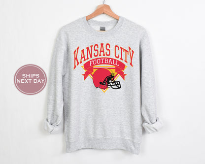 Kansas City Football Sweatshirt, Vintage Kansas City Crewneck, Retro Kansas City Sweatshirt, Kansas City Toddler Crewneck