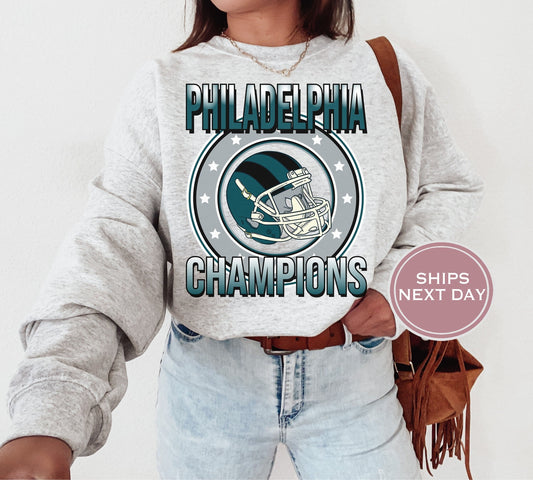 Philadelphia Football Sweatshirt, Vintage Philadelphia Crewneck, Retro Philadelphia Sweatshirt, Philadelphia Toddler Crewneck