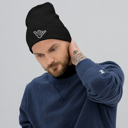 Shaka Bones Embroidered Beanie