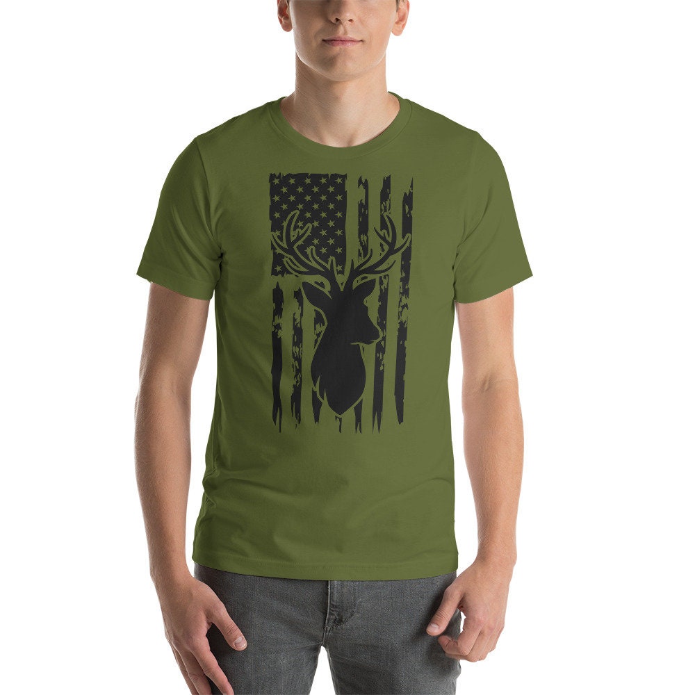 Deer American flag shirt, Hunting shirt, deer hunting shirt, hunting gifts for men, buck hunting shirt