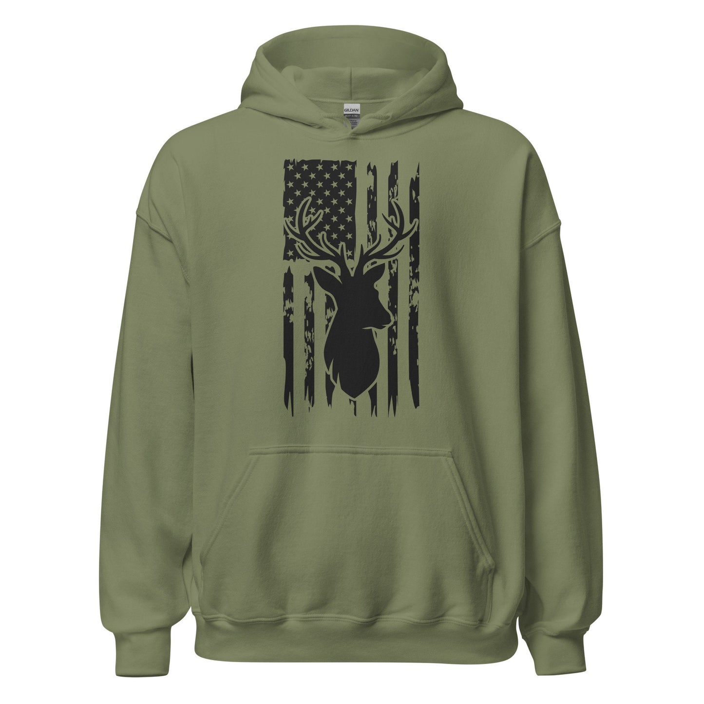 Deer American flag hoodie, hunting hoodie, deer hunting hoodie, buck hunting hoodie, hunting gifts for men