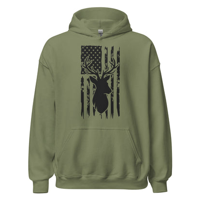 Deer American flag hoodie, hunting hoodie, deer hunting hoodie, buck hunting hoodie, hunting gifts for men