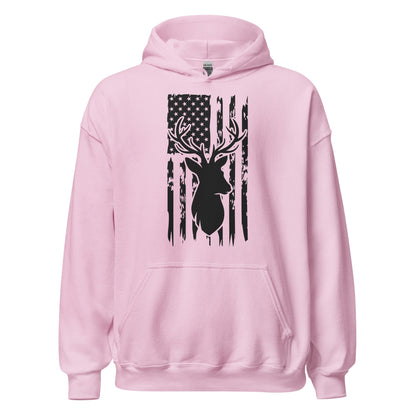 Deer American flag hoodie, hunting hoodie, deer hunting hoodie, buck hunting hoodie, hunting gifts for men